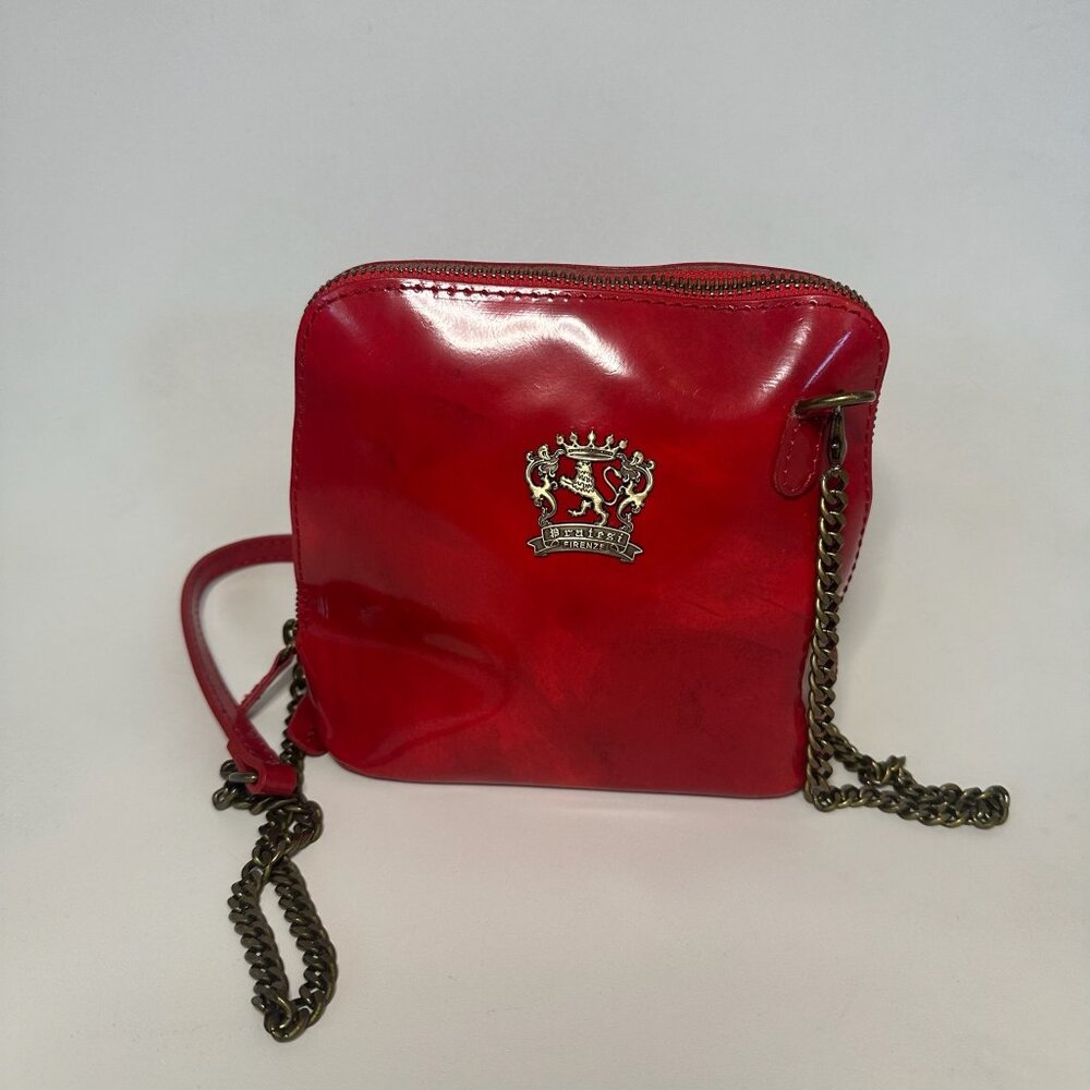 Pratesi Firenze Red Leather Crossbody Bag